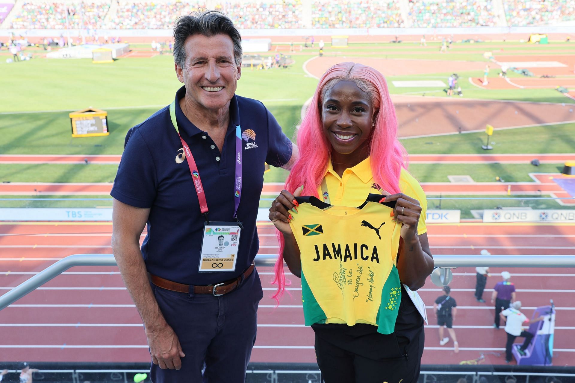 Shelly-Ann Fraser-Pryce at the World Athletics Championships Oregon22